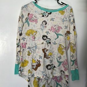 Disney princess thermal pajama set S M